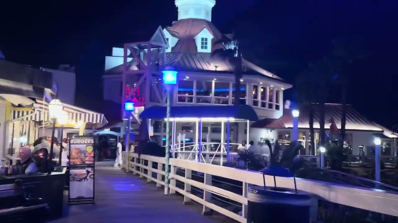 Walk in Long Beach California  🌘 City Lights & Ocean Ambience 