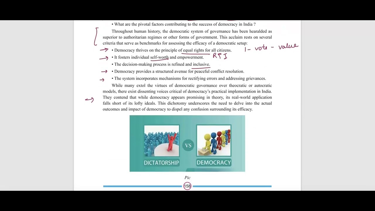 Democracy: Results / Achievements Class 10 Civics PSEB Chapter 4 