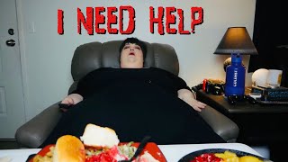 Hungry Fatchick Physically Devastated from Re-Heating Food for Thanksgiving