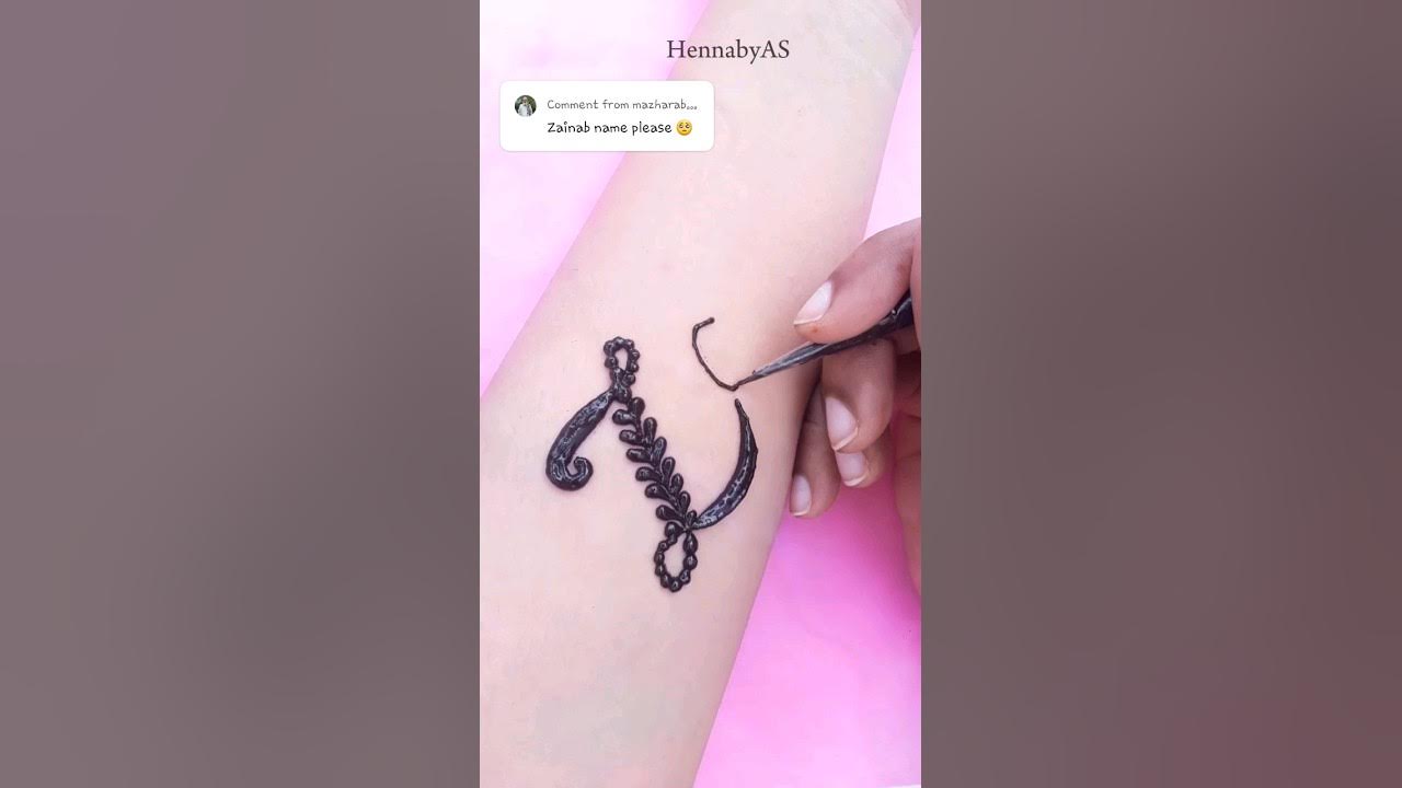 Most Beautiful ZainabName mehndi tattoo design #shinewithshorts ...