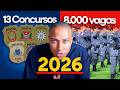 CONCURSOS POLICIAIS CONFIRMADOS PARA 2026: 8 MIL VAGAS!