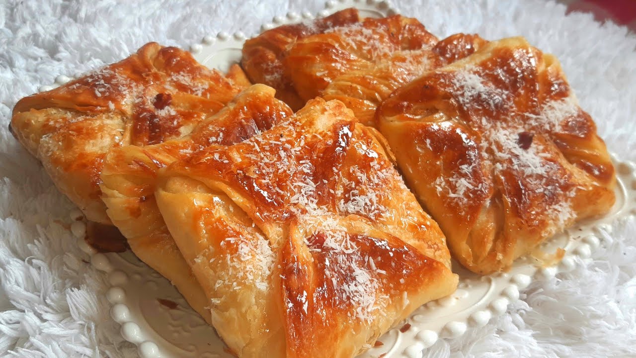 اروع مسمن مورق في الفرن مقرمش و هشيش بحشوة التفاح قمة في اللذة