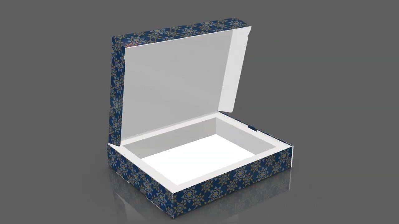 Sweet Packaging Self Locking Box with Hinged Lid, and open Try
