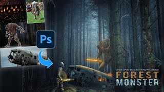 Forest monster photo manipulation   | Photoshop tutorial|photomanipulation screenshot 2