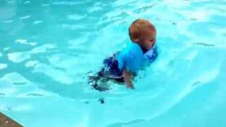Carter first time with his puddle jumper