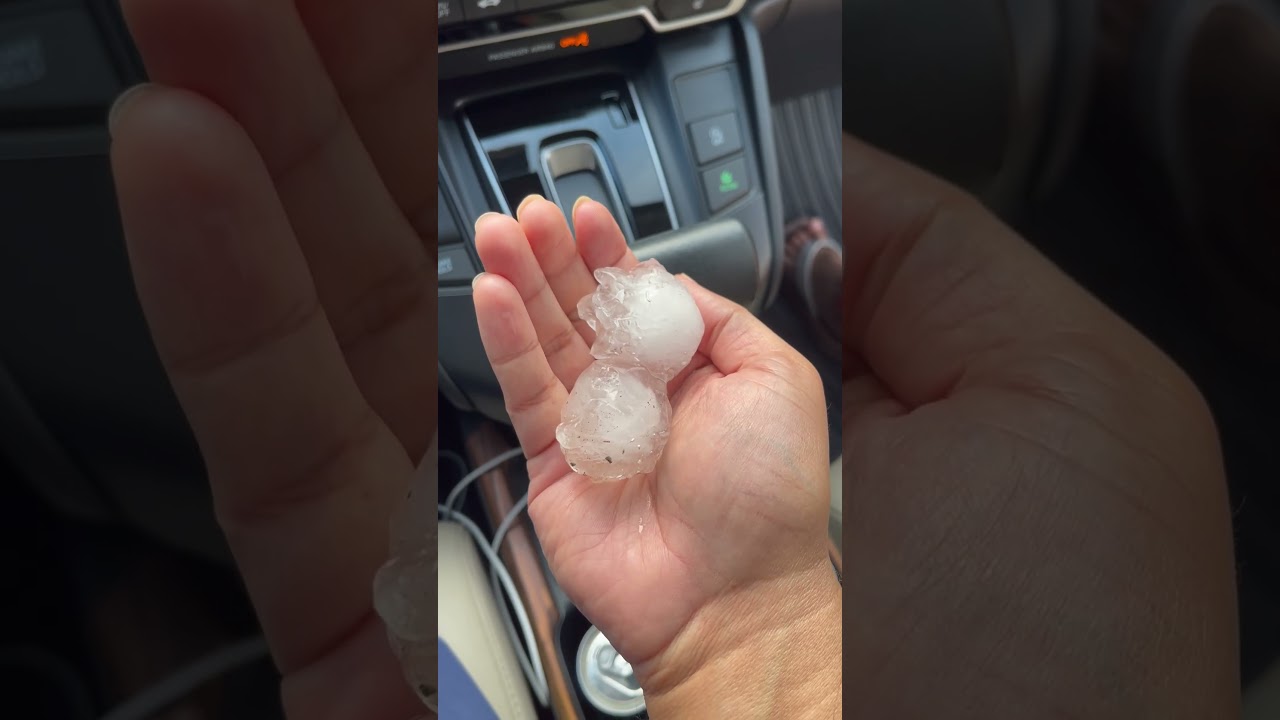 Very big hail# hail storm Dallas Texas USA