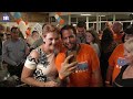 Pauline Hanson meets with fans wearing One Nation party T-shirts