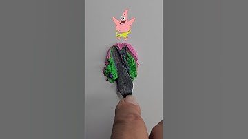 What color do mixed spongebob characters make ?🧽 #mixingthings #colormixing #shorts