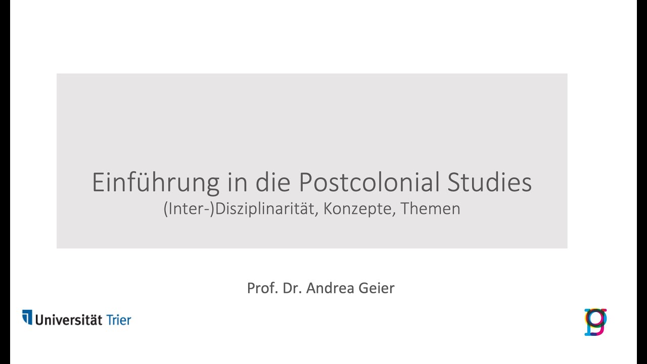 Einführung in die Postcolonial Studies - YouTube
