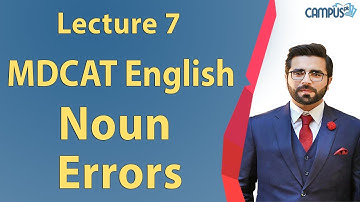 MDCAT English - Noun errors Lecture Series - MDCAT English