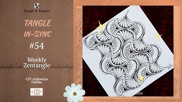 Kiasom - Weekly Zentangle - Monotangle - #TIS54 - YEAR 2022