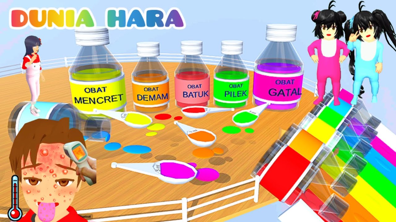 Baby Celine Sakit Ga ada Obat 💊 😱 | Yuta kumpulkan Orang Kasih Minum Obat Warna Warni | Dunia Hara