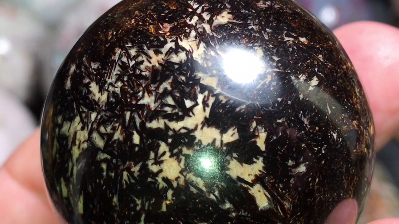 Astrophyllite sphere mined on Kola Peninsula, 47mm