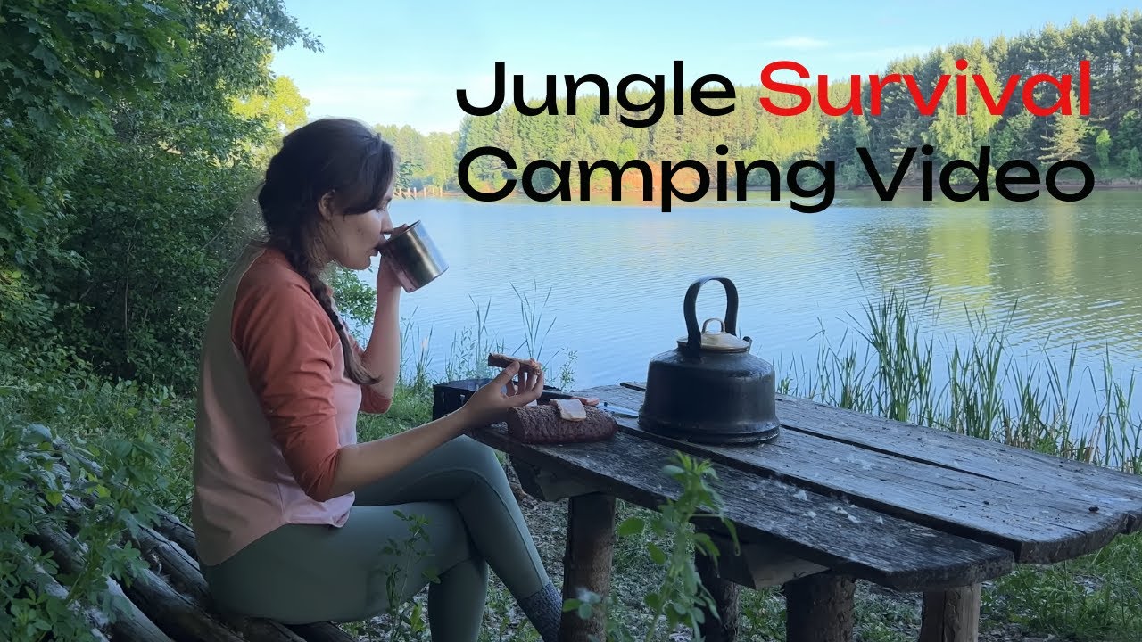 🌲 Jungle Survival Camping Video | 24 Hours SOLO GIRL in Abandoned House 🏚️🔥