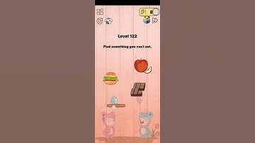 Brain crazy puzzle game LEVEL 122 (find something you cant eat)