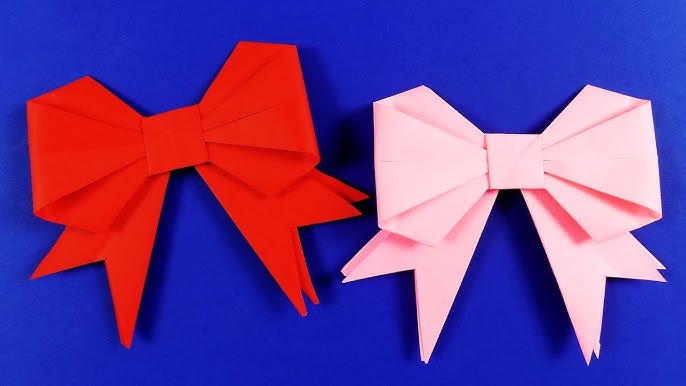 Как сделать Оригами БАНТИК из бумаги. Поделки своими руками