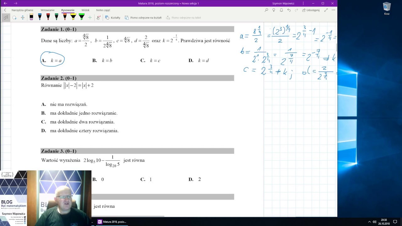 Zapis live: Matura z matematyki, maj 2018, poziom rozszerzony - YouTube