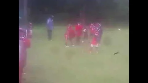 Jamonie Busby with a nice hit in practice