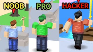 Noob vs Pro vs Hacker In Roblock Transform Run - Epic Craft Race screenshot 1