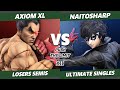 Push the Limit 12 Losers Semis - Axiom XL (Kazuya) Vs. naitosharp (ZSS, Joker) SSBU Ultimate