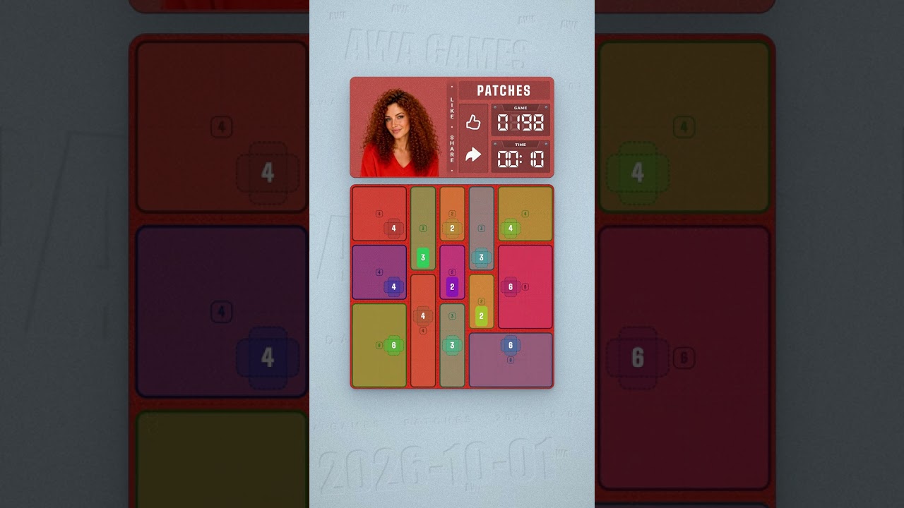 LinkedIn Patches #198 solved board for October 1, 2026, 7x7 grid