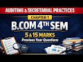 Chapter 1 of Auditing &amp; Secretarial Practices for B.Com 4th Sem | 5 &amp; 15 marks ques ans