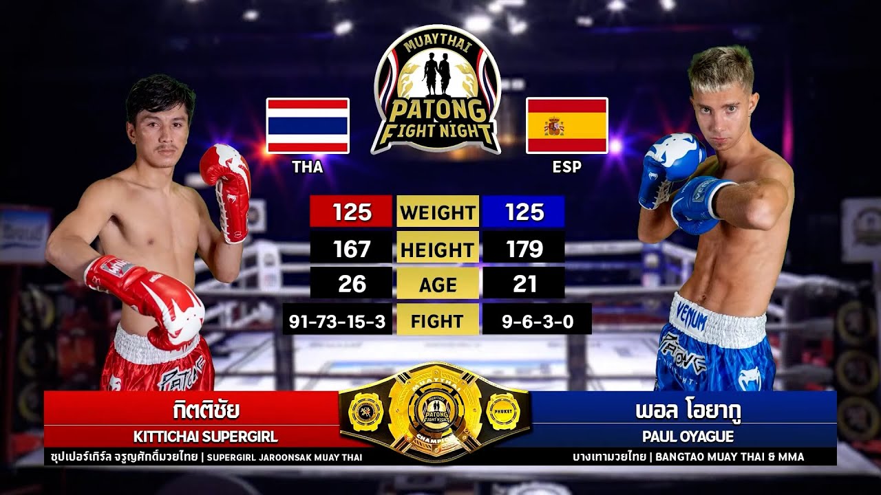 Kittichai Supergirl Jaroonsak MuayThai vs Paul Oyague