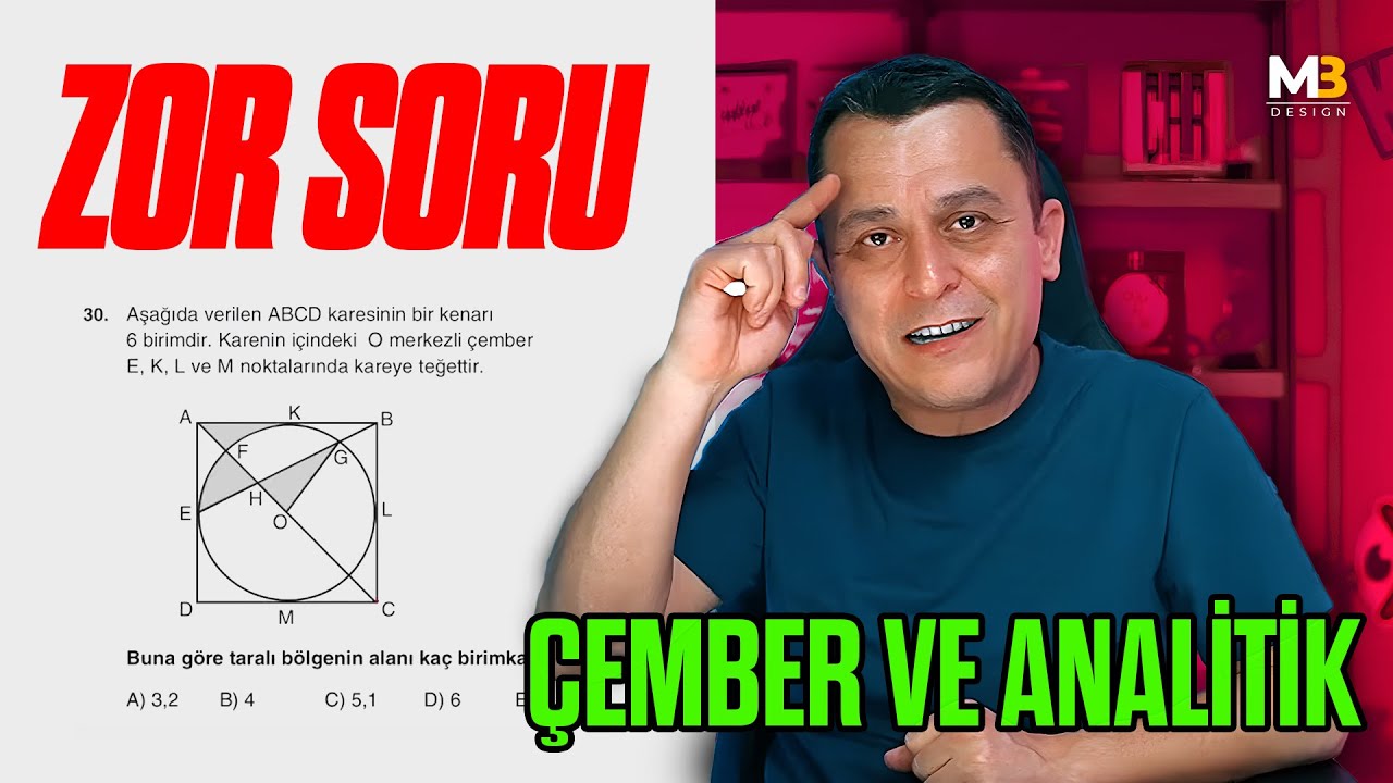 MEBİ AYT 4. Deneme | Zor Çember Sorusu ve Analitikte Kolay Çözüm Tüyosu!