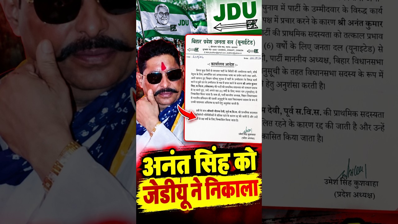 Anant Singh को Nithis Kumar ने JDU से निकाला