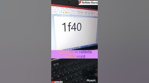 Magic tricks symbol in Rabbits #rabbit #msword #microsoft #education #computers #youtube #ytshort