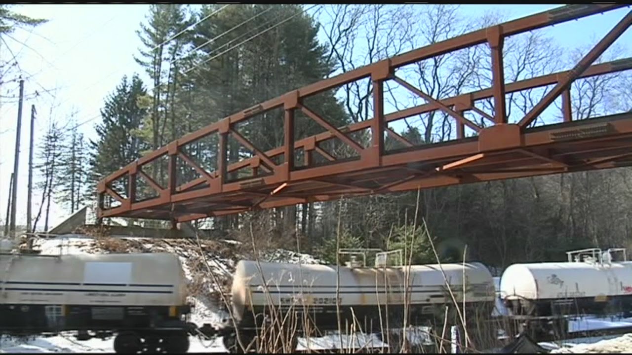 Pedestrian bridge project in Montague nearing completion