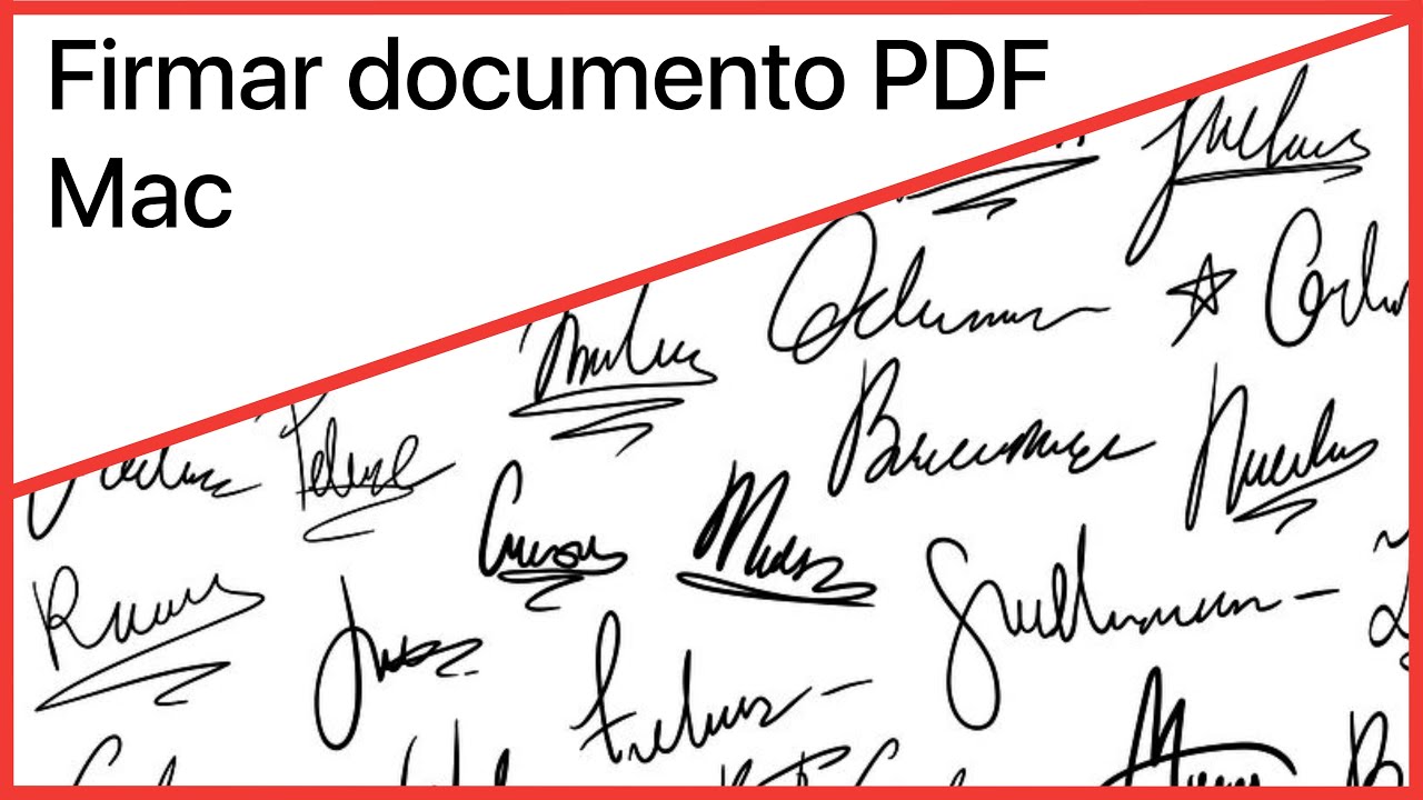 ¿Cómo firmar un documento PDF con el Mac? YouTube