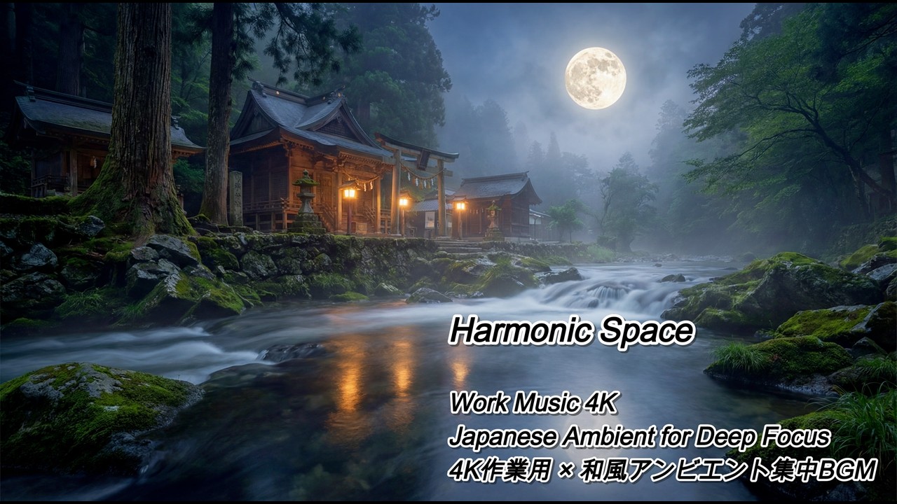 Work Music 4KJapanese Ambient for Deep Focus  4K作業用 × 和風アンビエント集中BGM