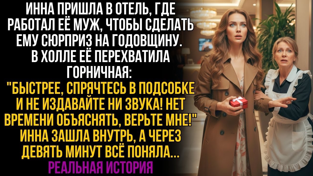 Спрячьтесь в подсобку, ни звука! шепнула горничная. Инна послушалась, А ЧЕРЕЗ 9 МИНУТ ВСЕ ПОНЯЛА…!