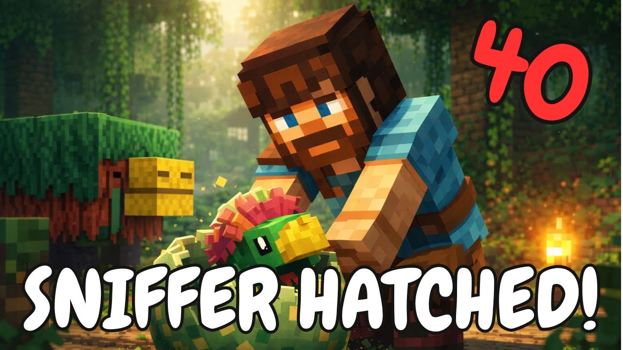 I Hatched a SNIFFER EGG in Minecraft Survival! (My New Ancient Pet)