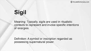 Sigil Meaning