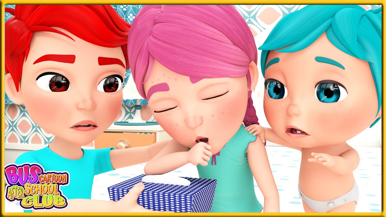 Faking Sick + MORE Kids Songs & Nursery Rhymes - Bus Cartoon 