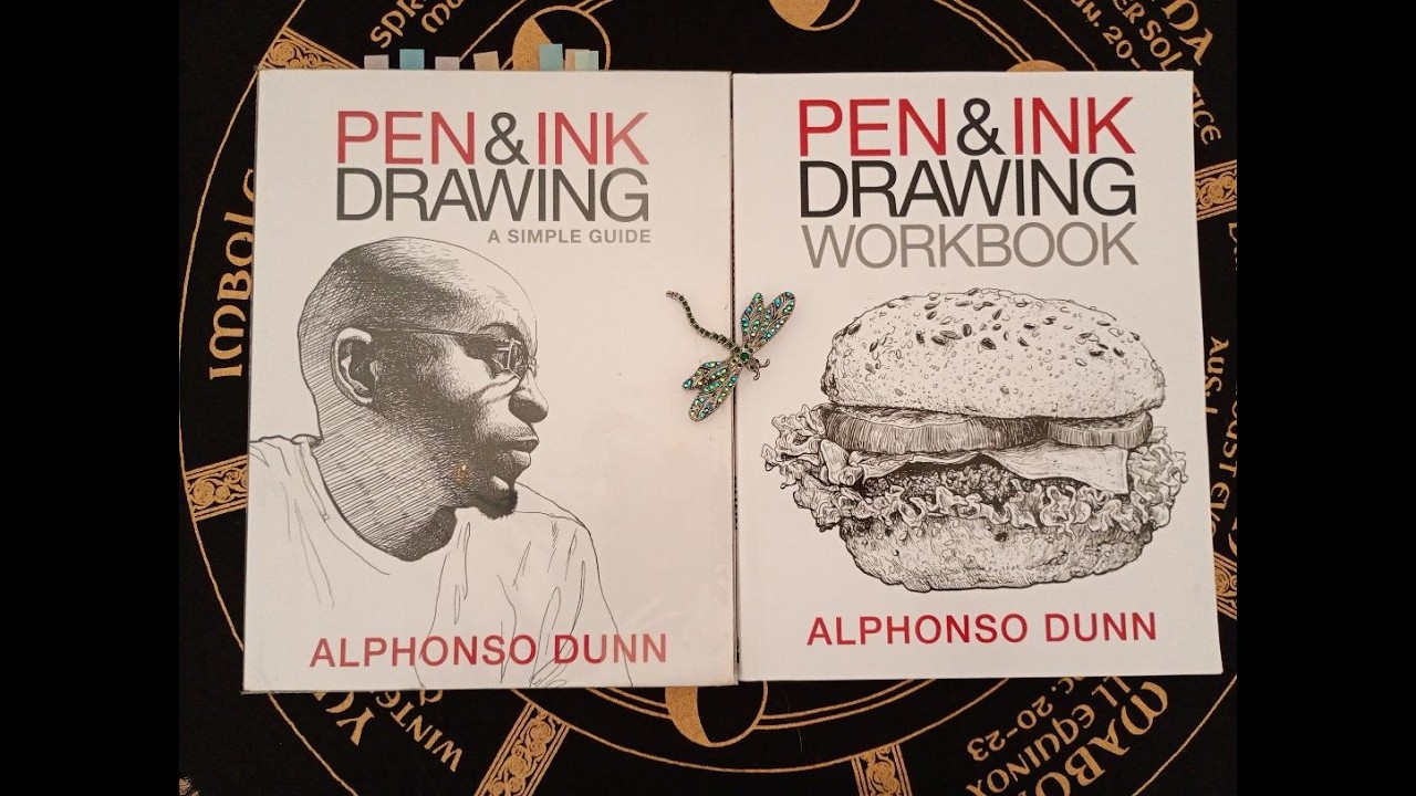 Book review Pen & Ink Drawing and Workbook by Alphonso Dunn - YouTube