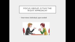 Planning and Conducting Effective Focus Groups