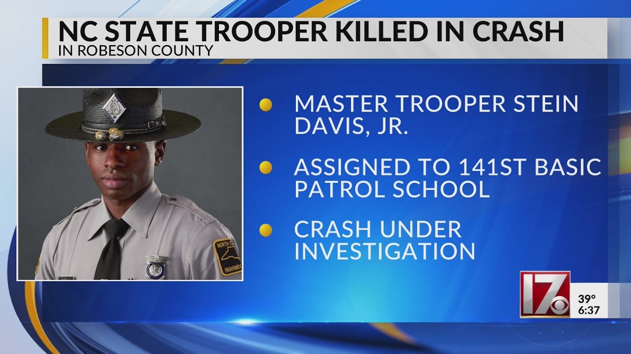 NC State Trooper dies during on-duty car crash - YouTube