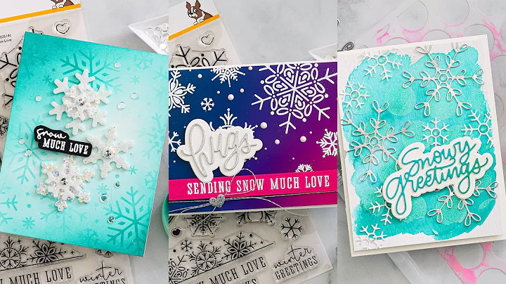 3 Snowflake Cards with Simon's January 2023 Card Kit