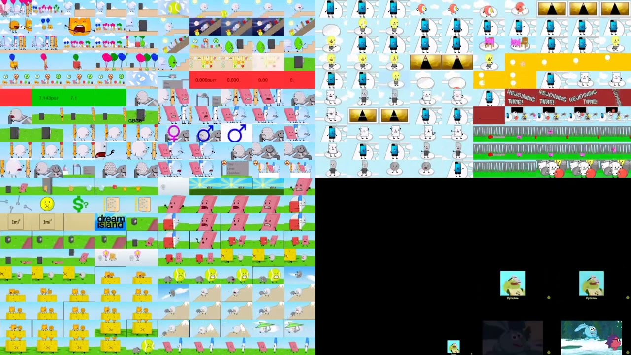 Compilation in one screen #10 (every second) | Сборник в одном экране №10 (каждая секунда)