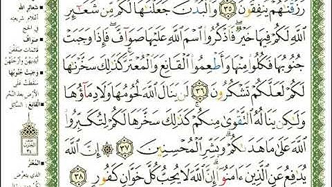 ماهر المعيقلي  سورة الحج المصحف الملون المرمز المصحف مكتوب 22