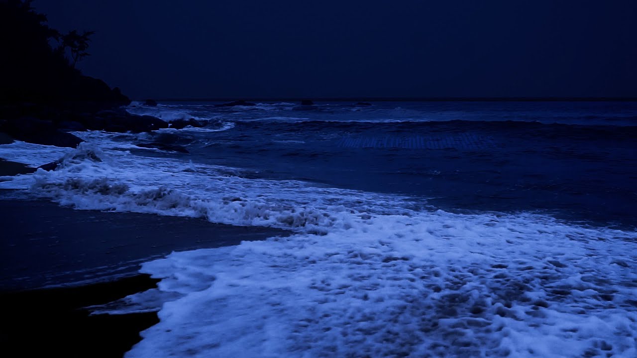 лучшее средство от стресса на несколько минут под звуки океанских волн в тишине ночи