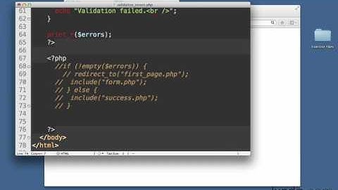 Learn PHP Lecture 70  Displaying validation errors