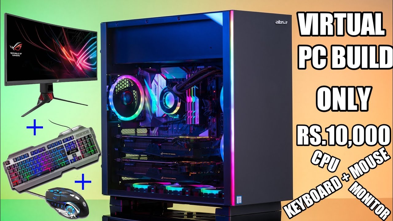 Full PC Build Monitor CPU Keyboard & Mouse Under Rs 10,000 Virtual PC ...