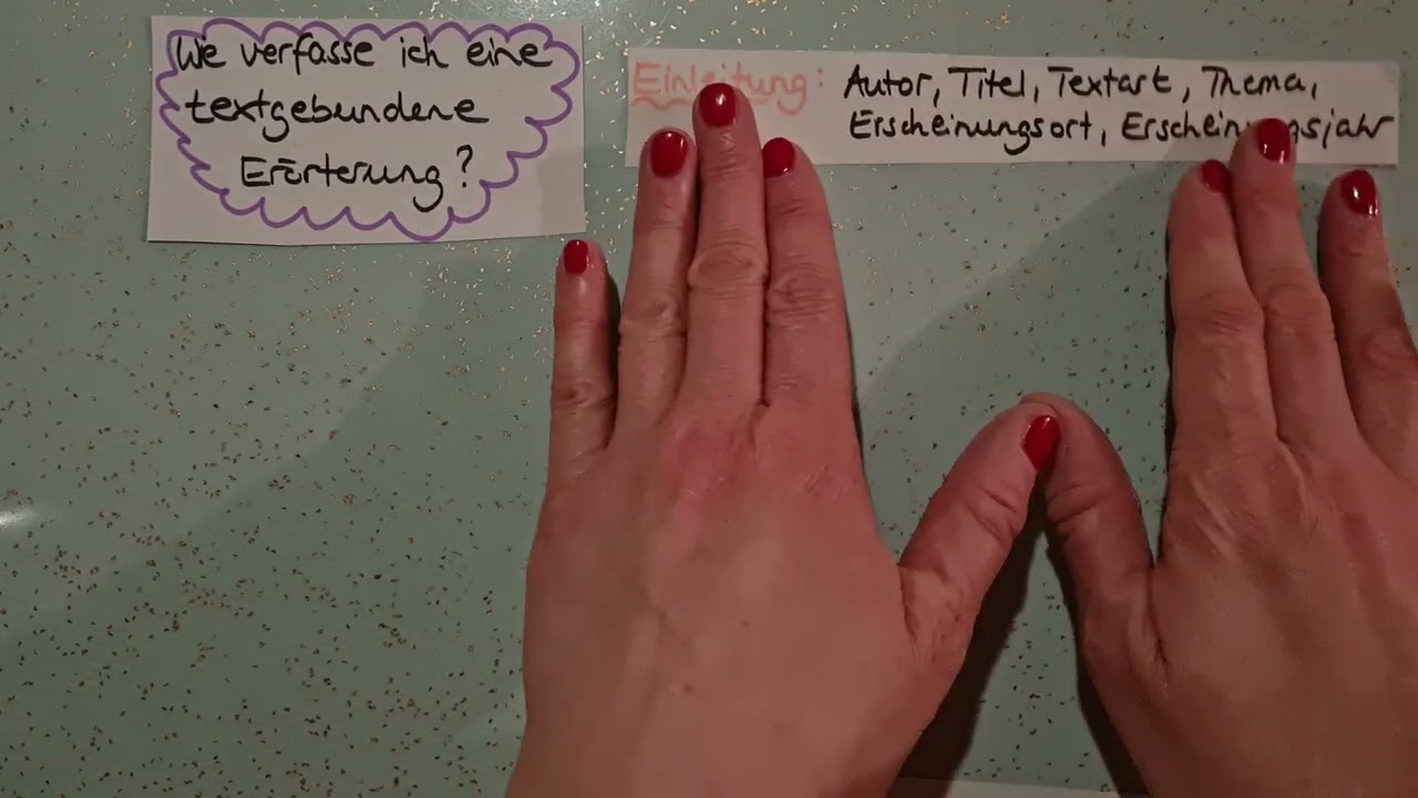 Wie schreibe ich eine textgebundene Errterung?