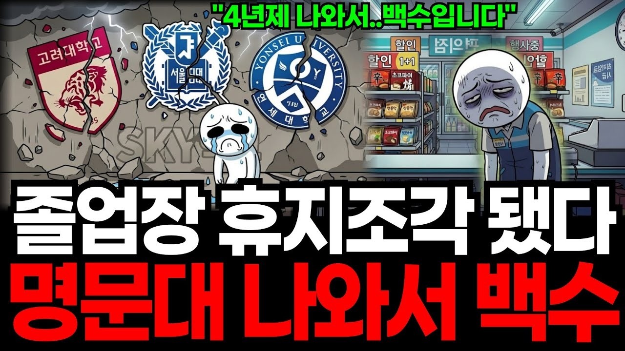 명문대 나와서 백수입니다    가치가 사라진 대학 졸업장의 폭락