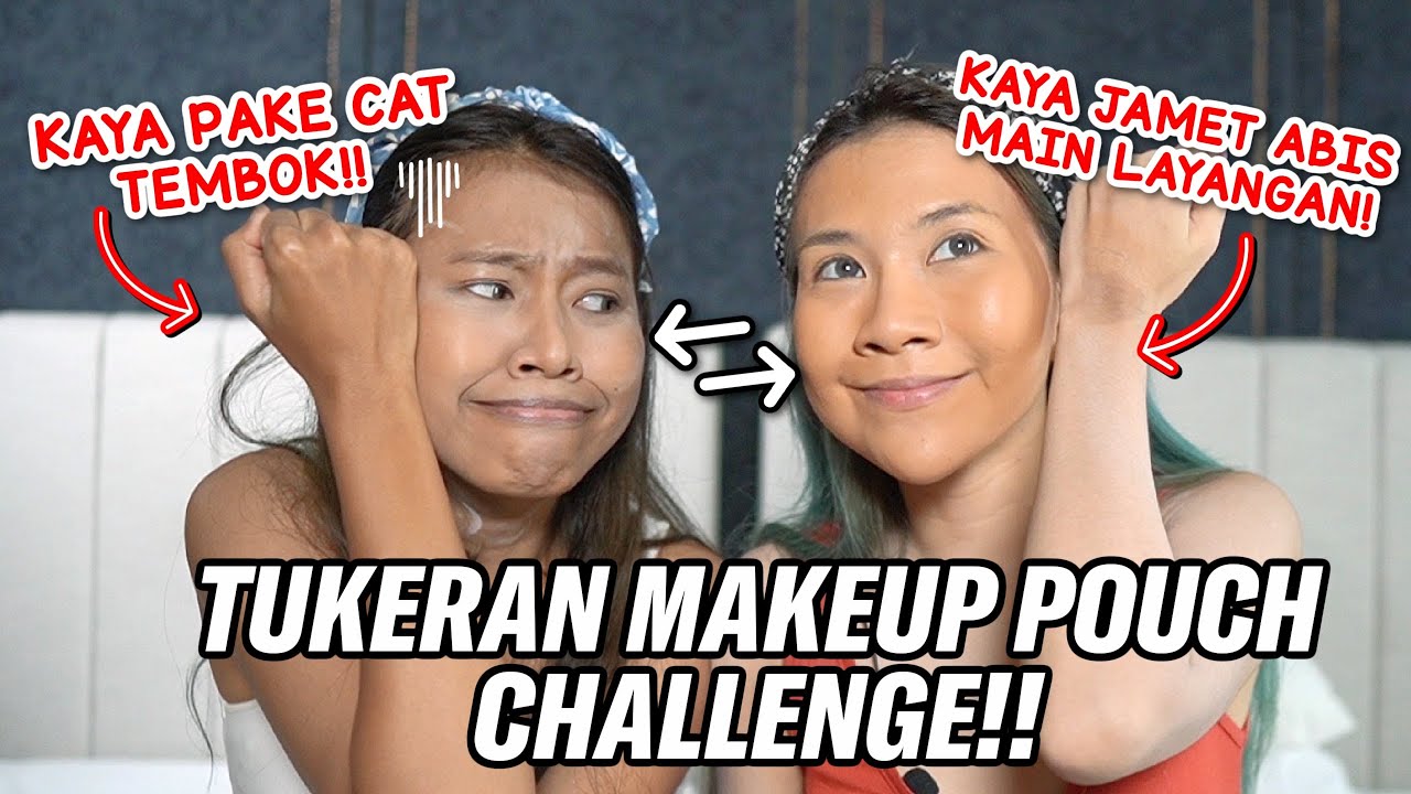 TUKERAN MAKEUP SAMA ASISTEN! BEDA SKIN TONENYA GILAA 😭 | Natya Shina