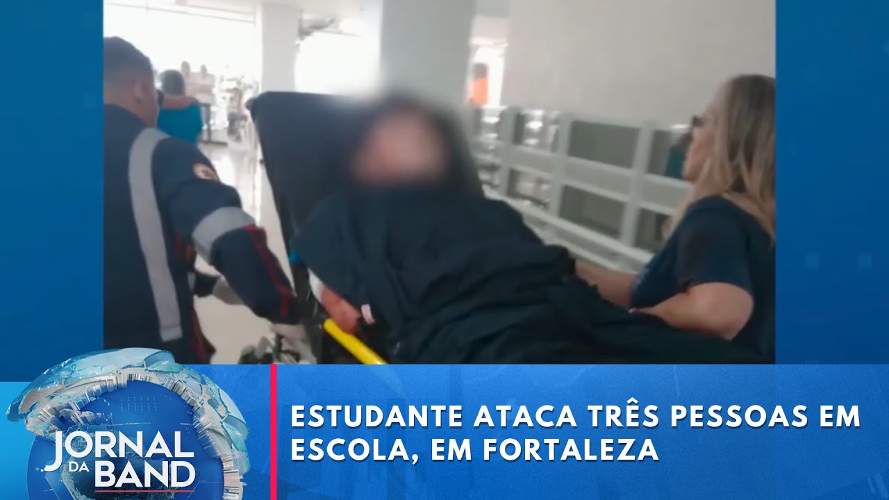 Estudante ataca três pessoas em escola, em Fortaleza | Jornal da Band
